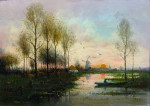 Na restauratie, schilderij molen